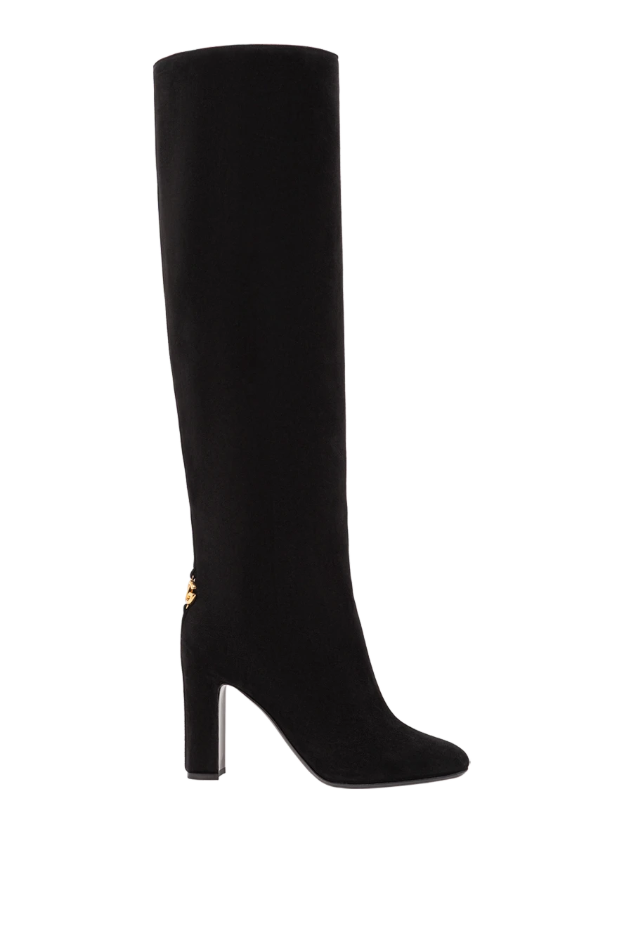 Dolce & Gabbana чорні жіночі чоботи jackie new із замші 191700 - фото 1
