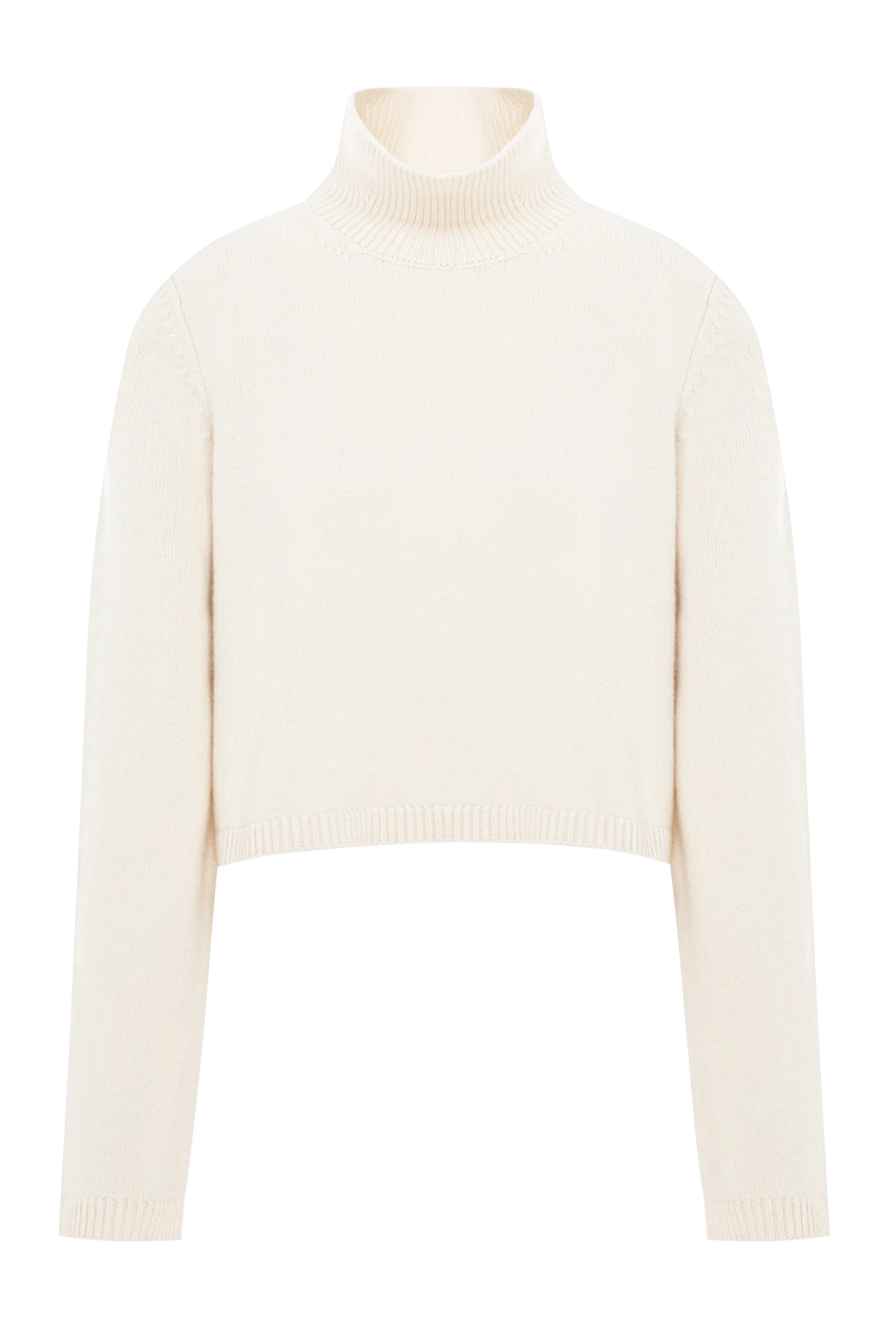 Alaia кашеміровий укорочений джемпер з м'якою високою горловиною 191704 - фото 1