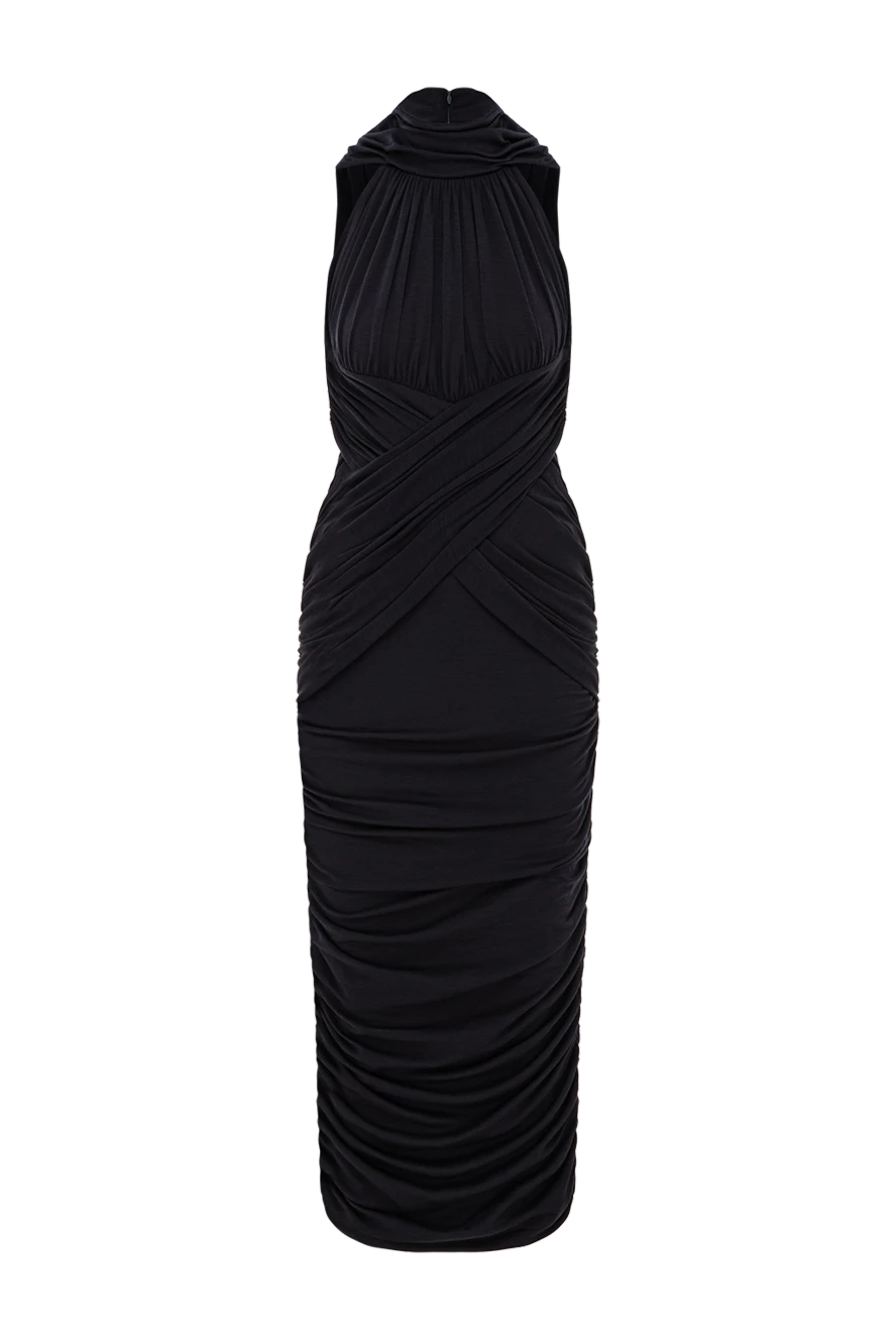 Balmain сукня без рукавів з м'якої вовни з драпіруванням за силуетом 191710 - фото 1