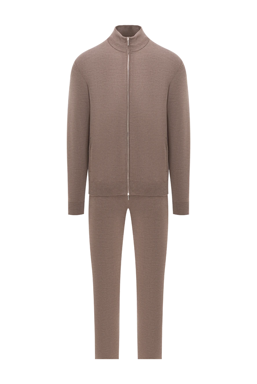 Cesare di Napoli beige soft wool walking suit 191726 - photo 1