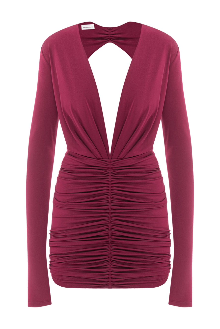 The Andamane червона міні-сукня з довгими рукавами та складаннями 191783 - фото 1