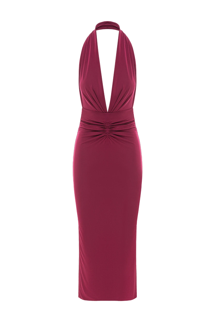The Andamane red evening dress with draped halter neckline 191789 - photo 1