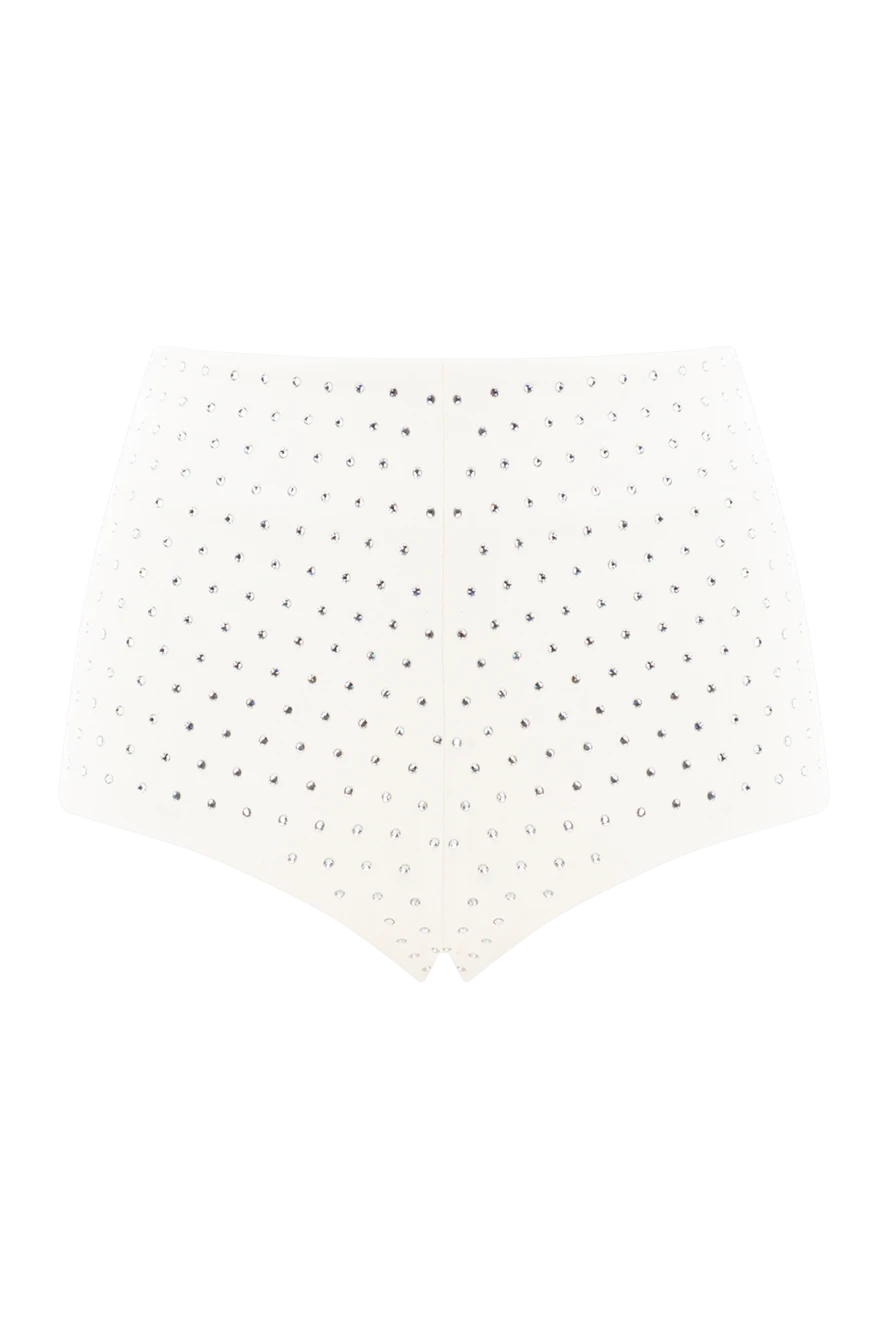 The Andamane шорты tami crystal из смеси шерсти и габардина белого цвета 191805 - фото 1