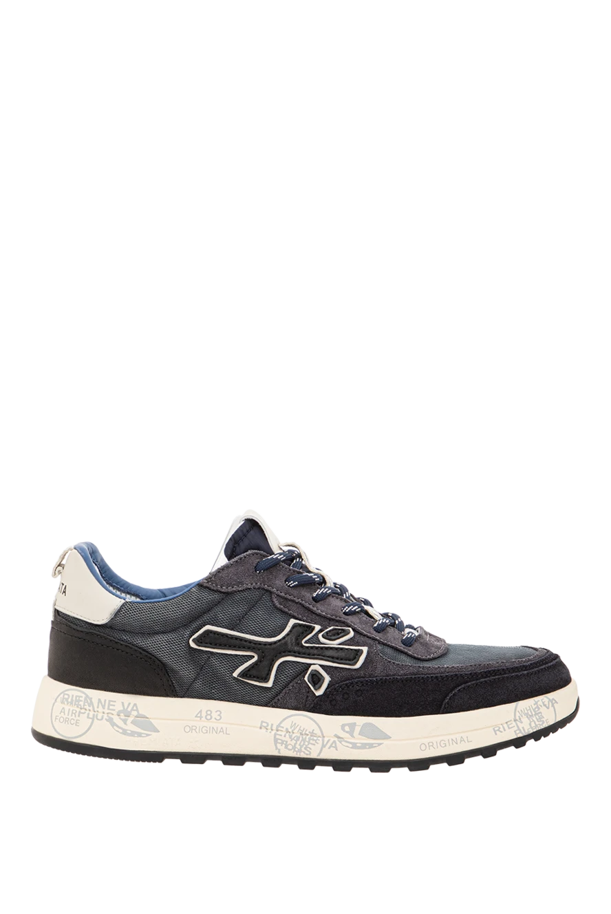 Premiata кроссовки nous 7726 синие из замши текстиля и натуральной кожи 191836 - фото 1