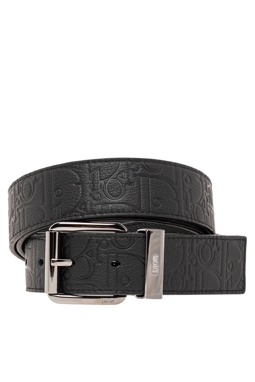 Dior black grained leather belt with embossed detail 191878 - photo 1