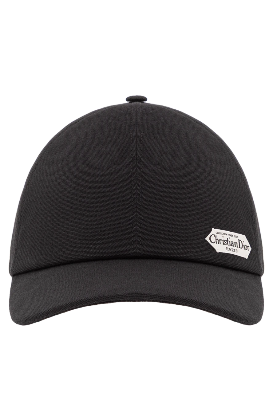Dior черная мужская бейсболка с логотипом и пряжкой 191888 - фото 1