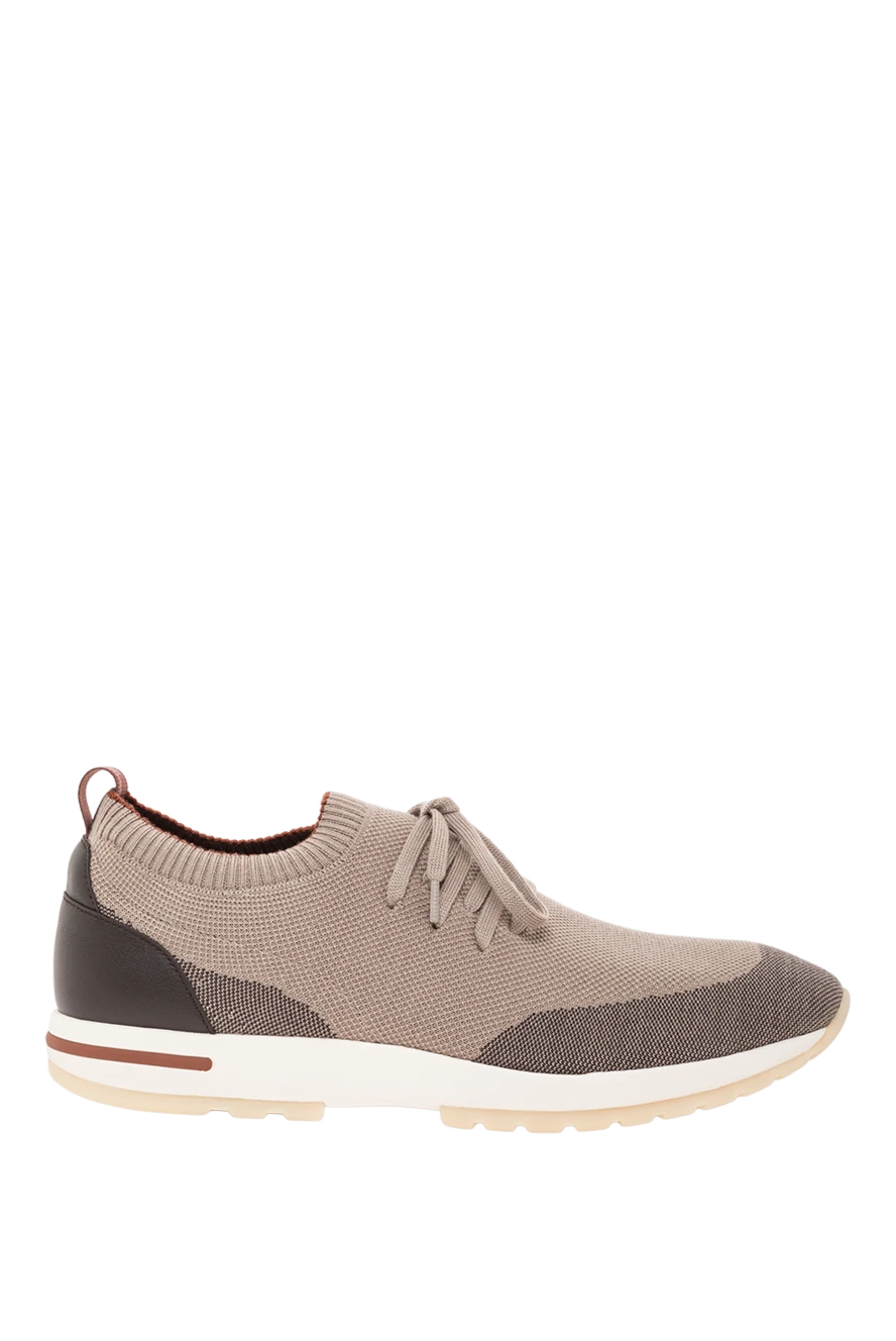 Loro Piana кроссовки из двухслойной вязаной шерсти 360 lp flexy walk с отделкой из телячьей кожи 191935 - фото 1