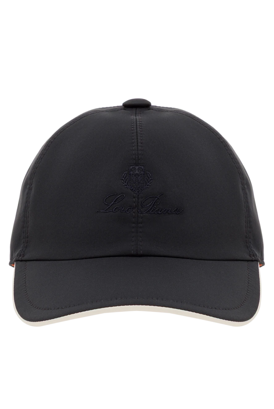 Loro Piana бейсбольна кепка-шестиклінка з мікрофібри wind синього кольору 191936 - фото 1