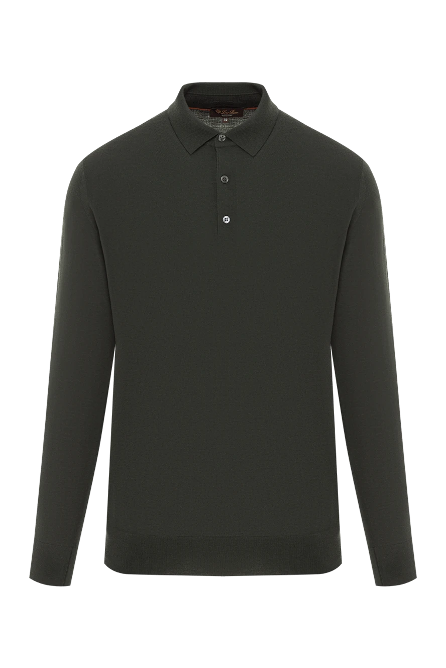 Loro Piana поло з довгими рукавами з ультратонкої вовни wish зелене 191939 - фото 1
