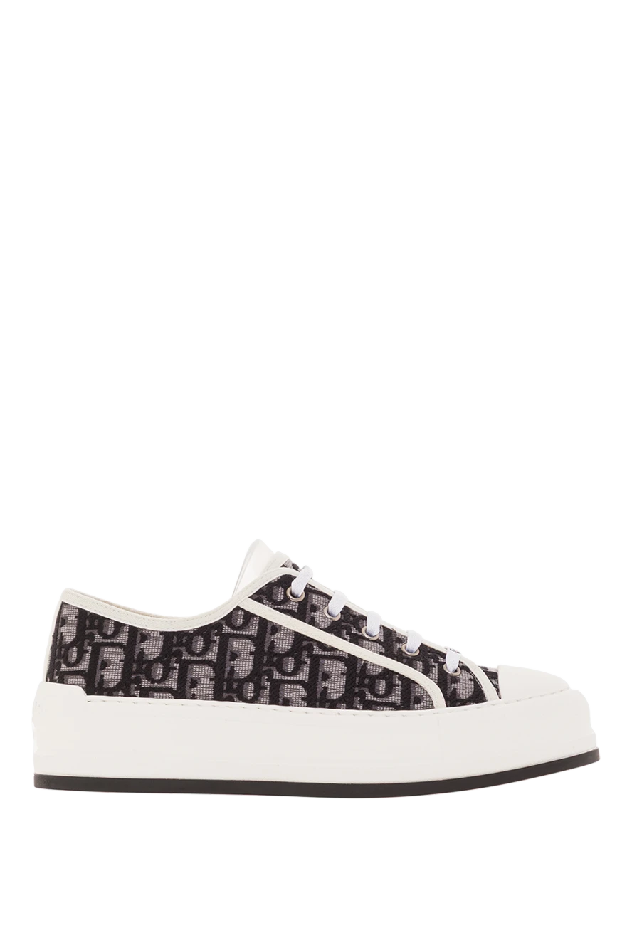 Dior :енские кроссовки walk'n'dior из хлопка с вышивкой oblique 192005 - фото 1