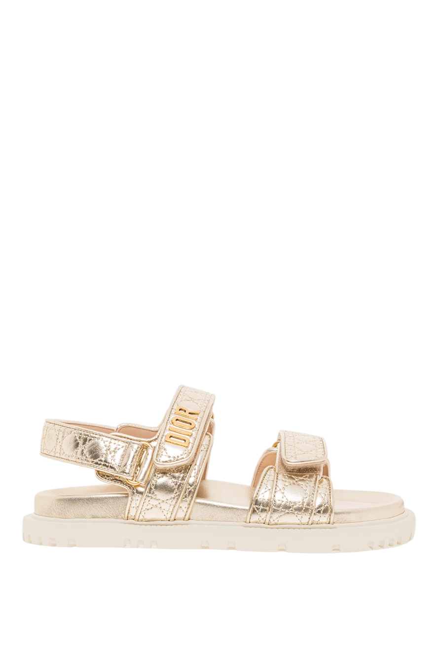 Dior сандалії dioract gold із стьобаної овечої шкіри 192013 - фото 1