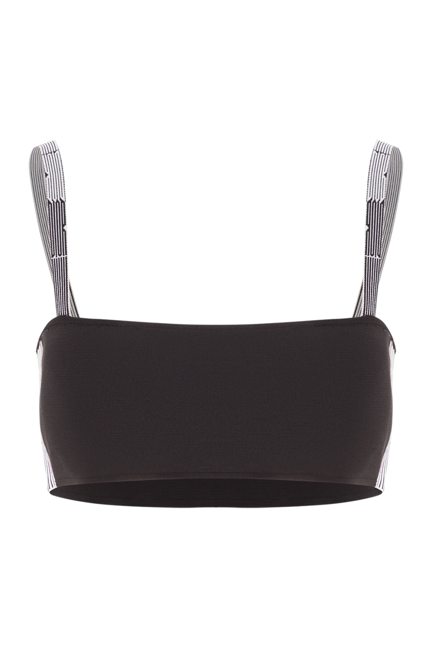 Dior черный топ-бра с бретелями в полоску из вискозы 192022 - фото 1