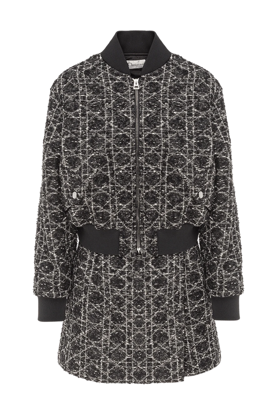 Dior костюм із шортами із чорно-білого твіду з візерунком macrocannage 192025 - фото 1