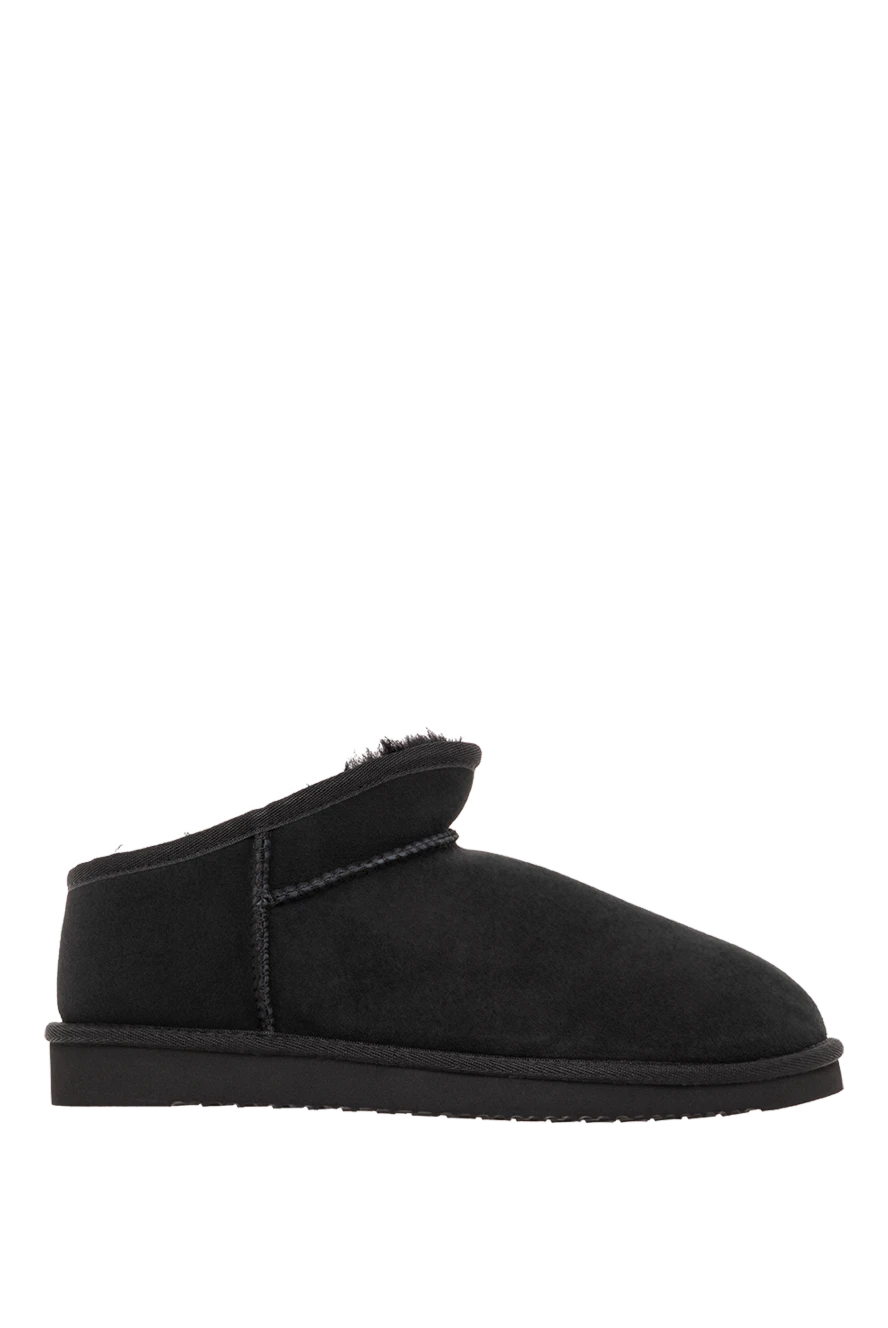 Marina Torres короткі уггі з овчини чорного цета жіночі 192052 - фото 1