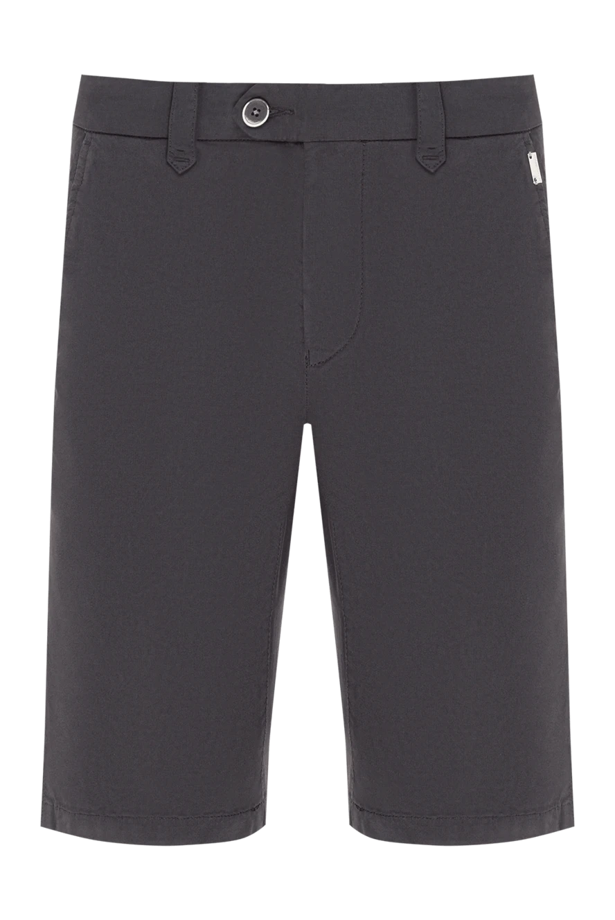 Corneliani чоловічі темно-сірі бавовняні шорти-чіноси 192063 - фото 1