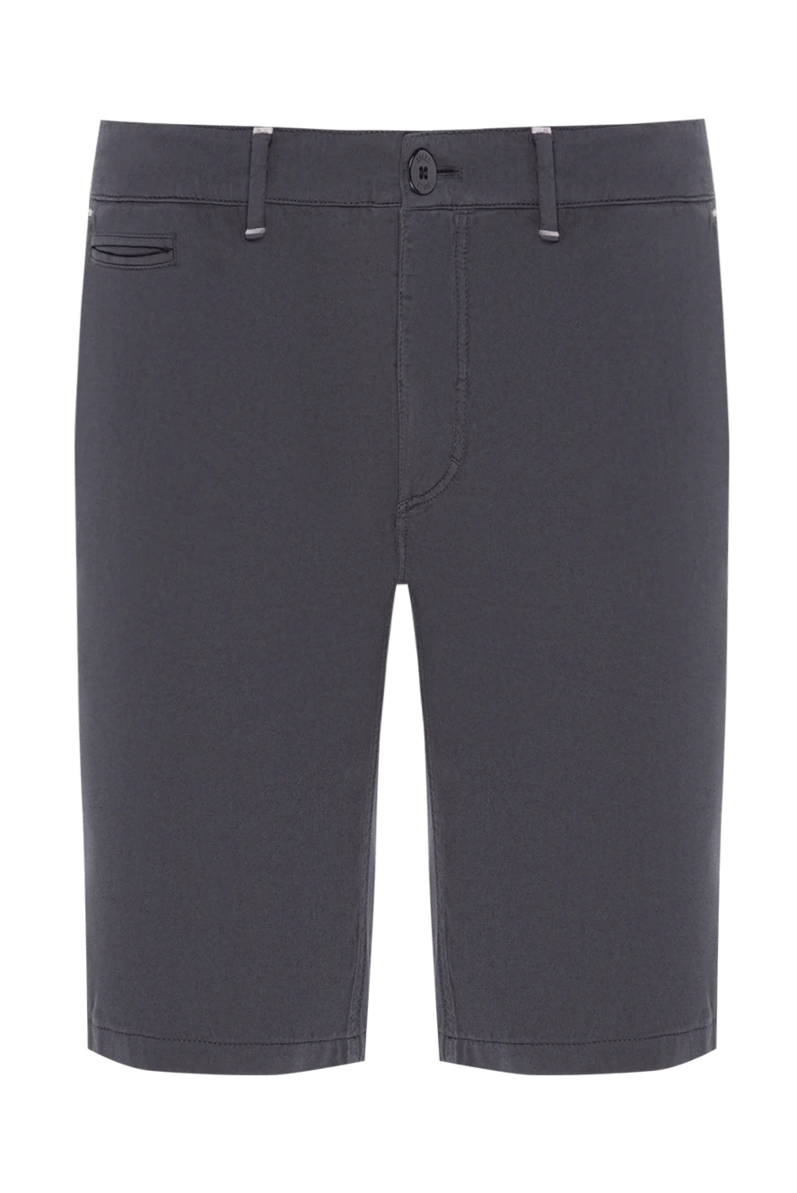 Zilli чоловічі бавовняні шорти-чіноси темно-сірого кольору 192067 - фото 1