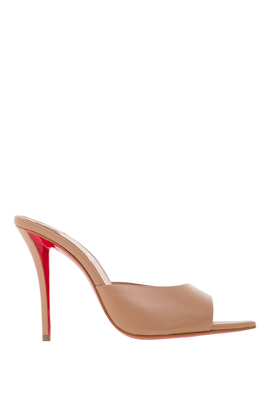 Christian Louboutin мюлі miss z зі шкіри наппа бежевого кольору 192081 - фото 1