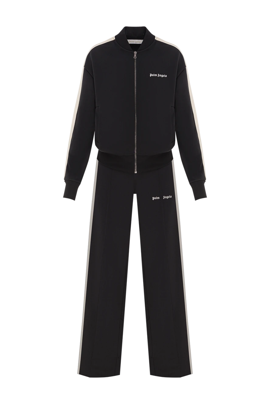 Palm Angels костюм черный с двойными кремовыми лампасами и свободным кроем 192133 - фото 1