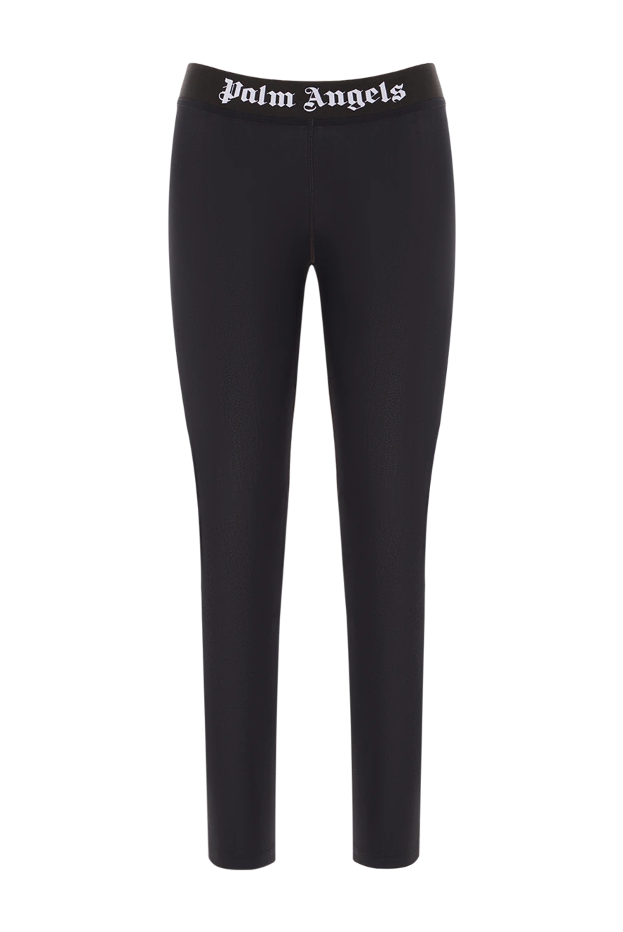 Palm Angels легінси, що облягають чорні з контрастним логотипом і щільною посадкою 192138 - фото 1