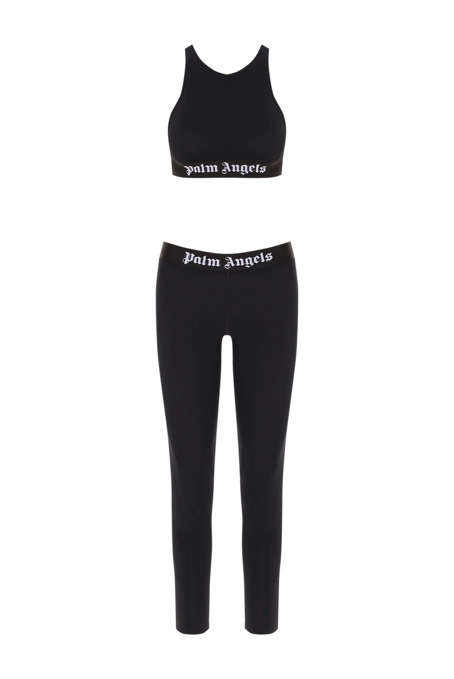 Palm Angels black suit with a top and leggings with a thick elastic band 192139 - photo 1
