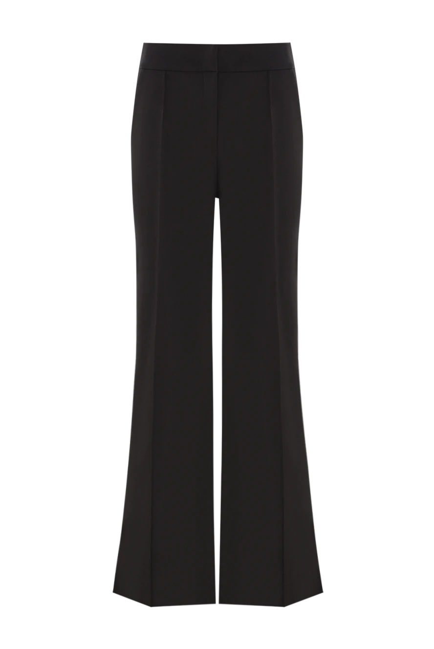 Elie Saab black flared trousers made of soft crepe blend 192216 - photo 1