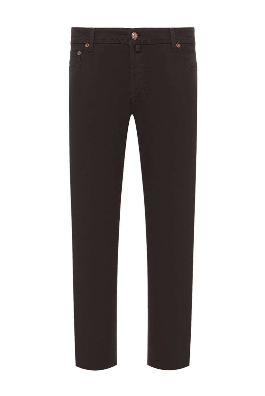 Jacob Cohen джинси slim fit з високоякісного стрейч-деніму коричневого кольору 192226 - фото 1