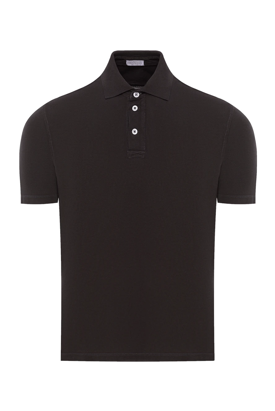 Brunello Cucinelli black short sleeve cotton polo shirt 192233 - photo 1