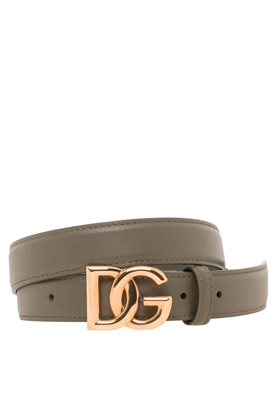 Dolce & Gabbana calfskin belt with green dg logo 192247 - photo 1