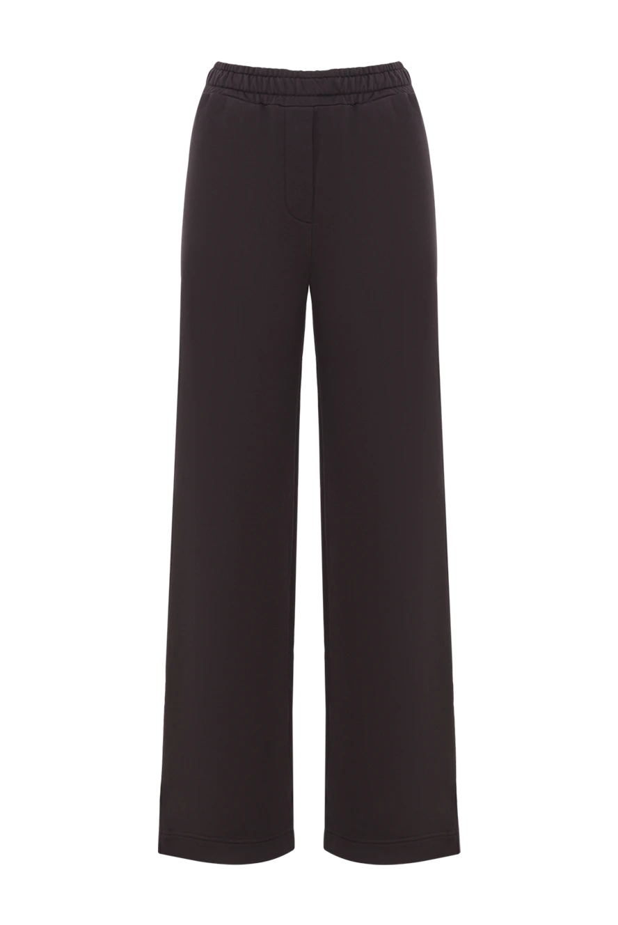 Dolce & Gabbana чорні спортивні штани з широкими штанинами та білим логотипом. 192251 - фото 1