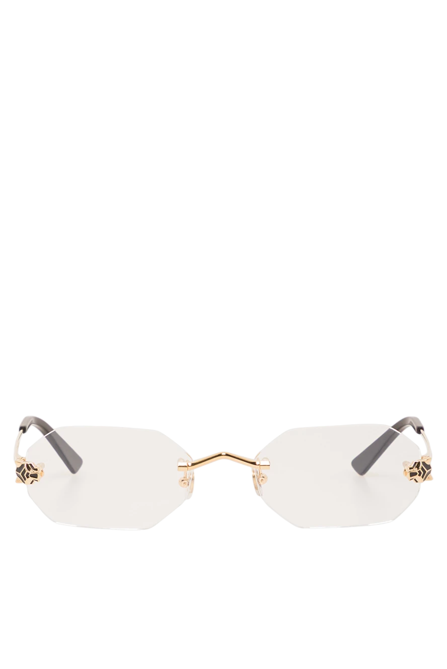 Cartier очки panthere в безободковом дизайне с золотистой металлической оправой 192312 - фото 1