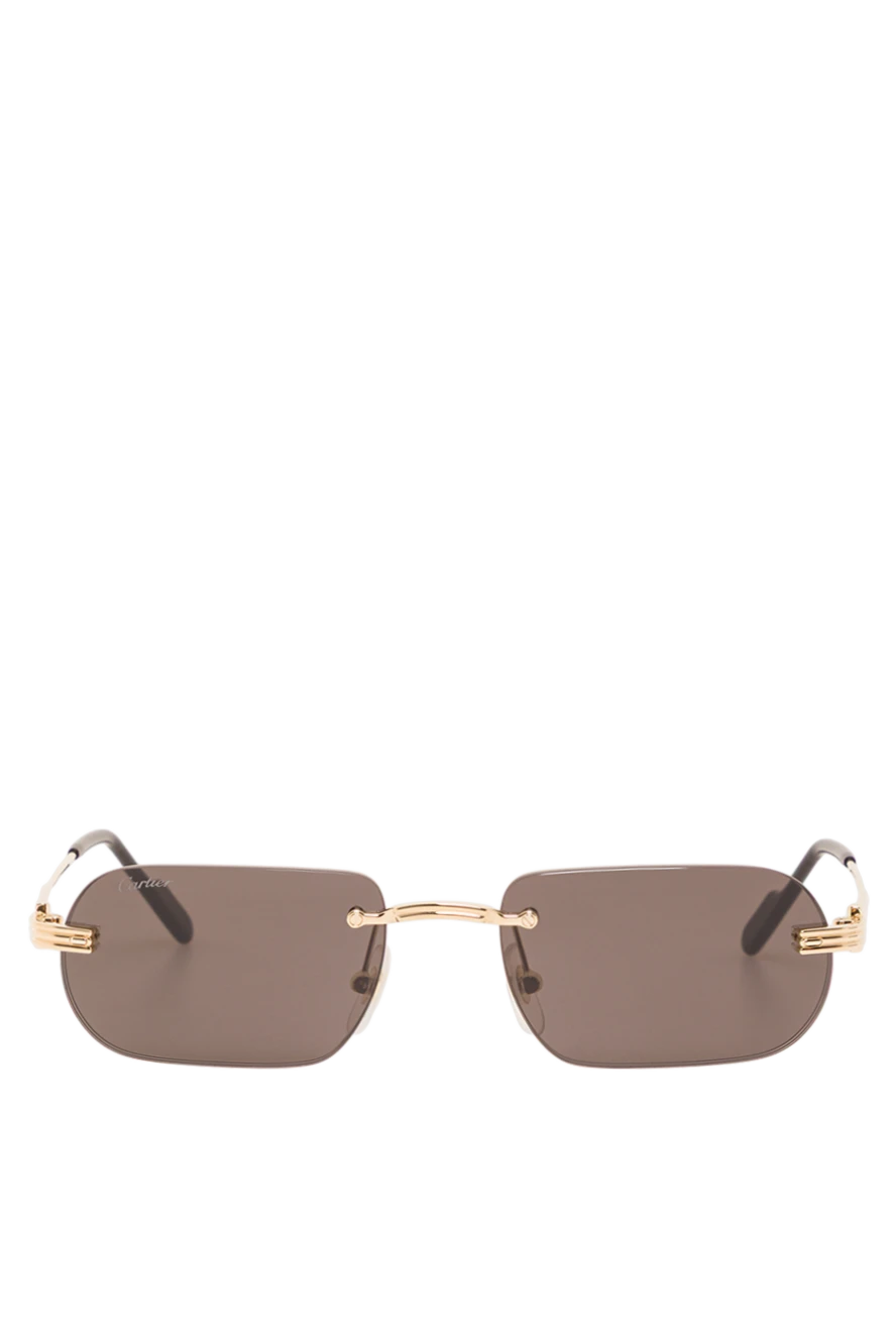 Cartier rimless sunglasses with gold frames and brown lenses 192315 - photo 1