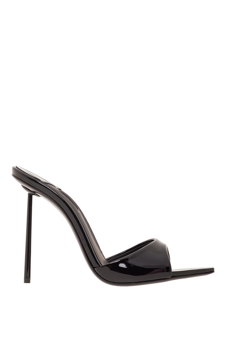 Le Silla босоножки-мюли bella в черном цвете на 120-миллиметровом каблуке-шпильке 192566 - фото 1