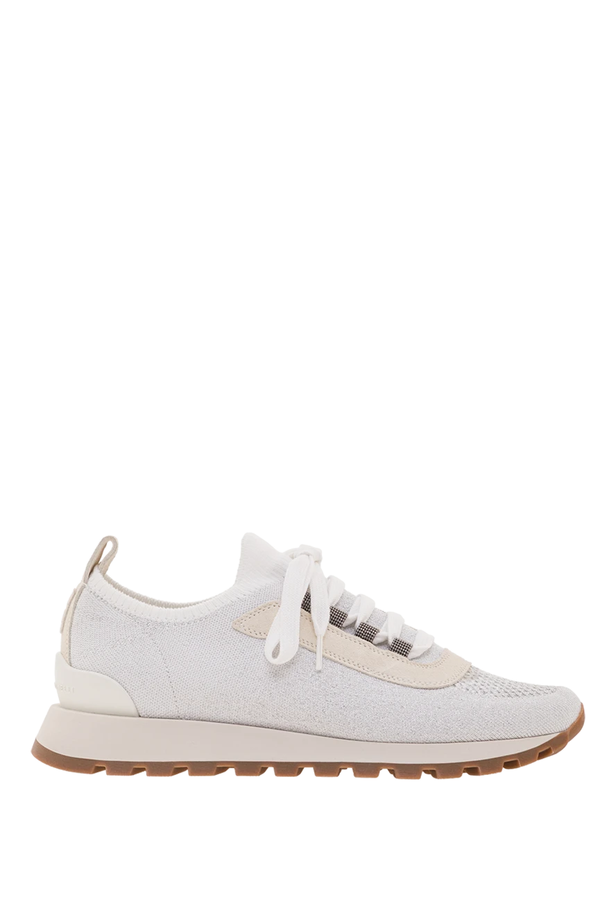 Dior women's chrono sneakers in white mesh with fur lining 192296