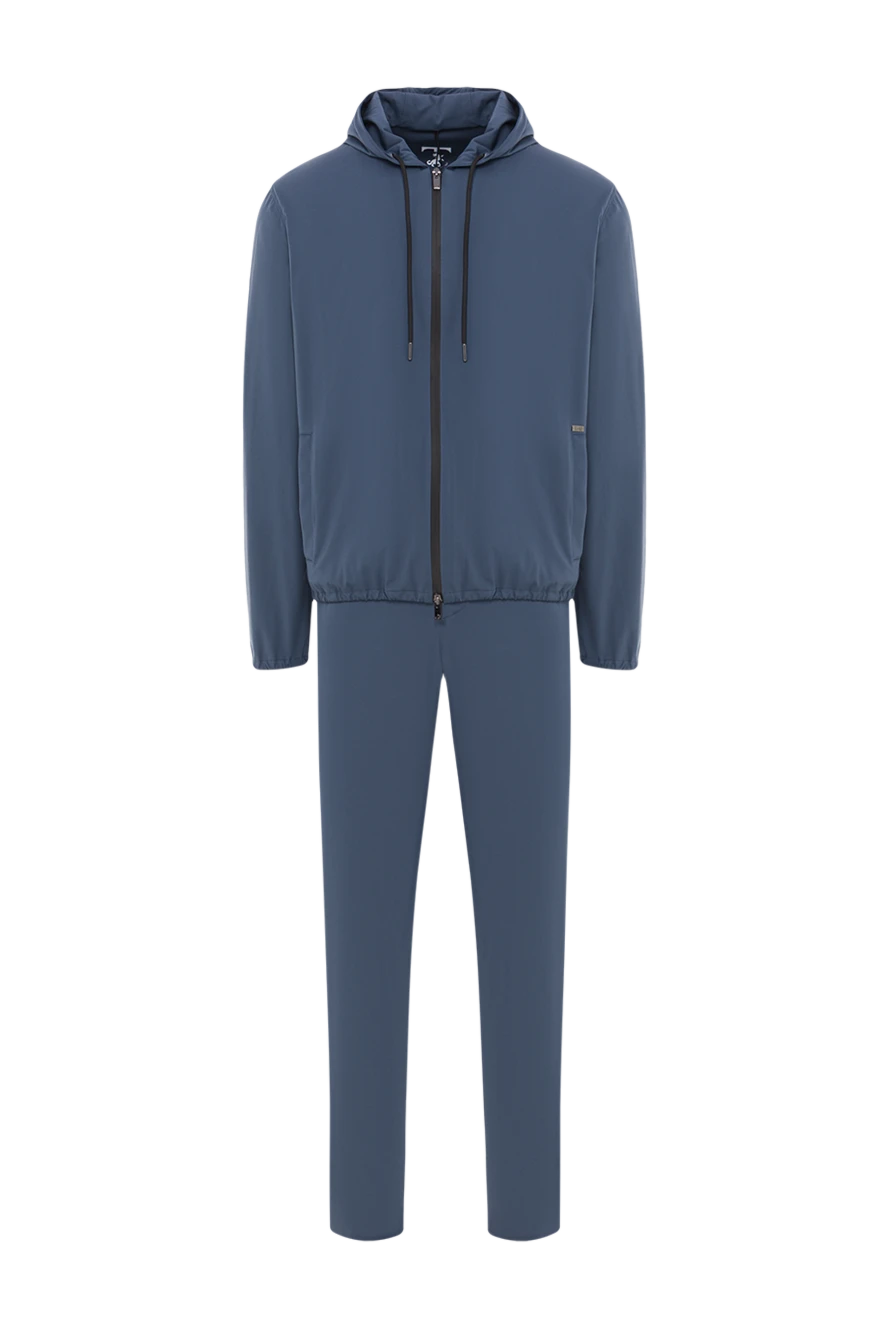 Tombolini чоловічий синій спортивний костюм з капюшоном на блискавці 192726 - фото 1