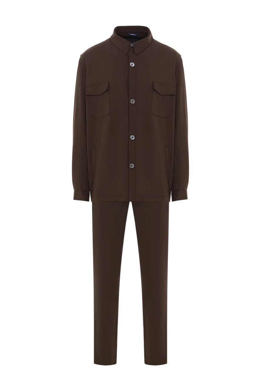 Tombolini мужской костюм коричневого цвета в стиле casual 192742 - фото 1