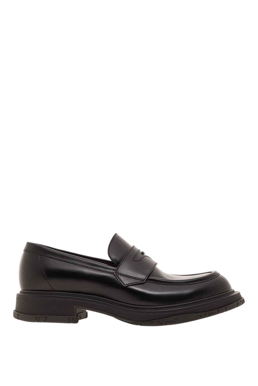 Gucci black leather penny loafers with logo 192750 - photo 1