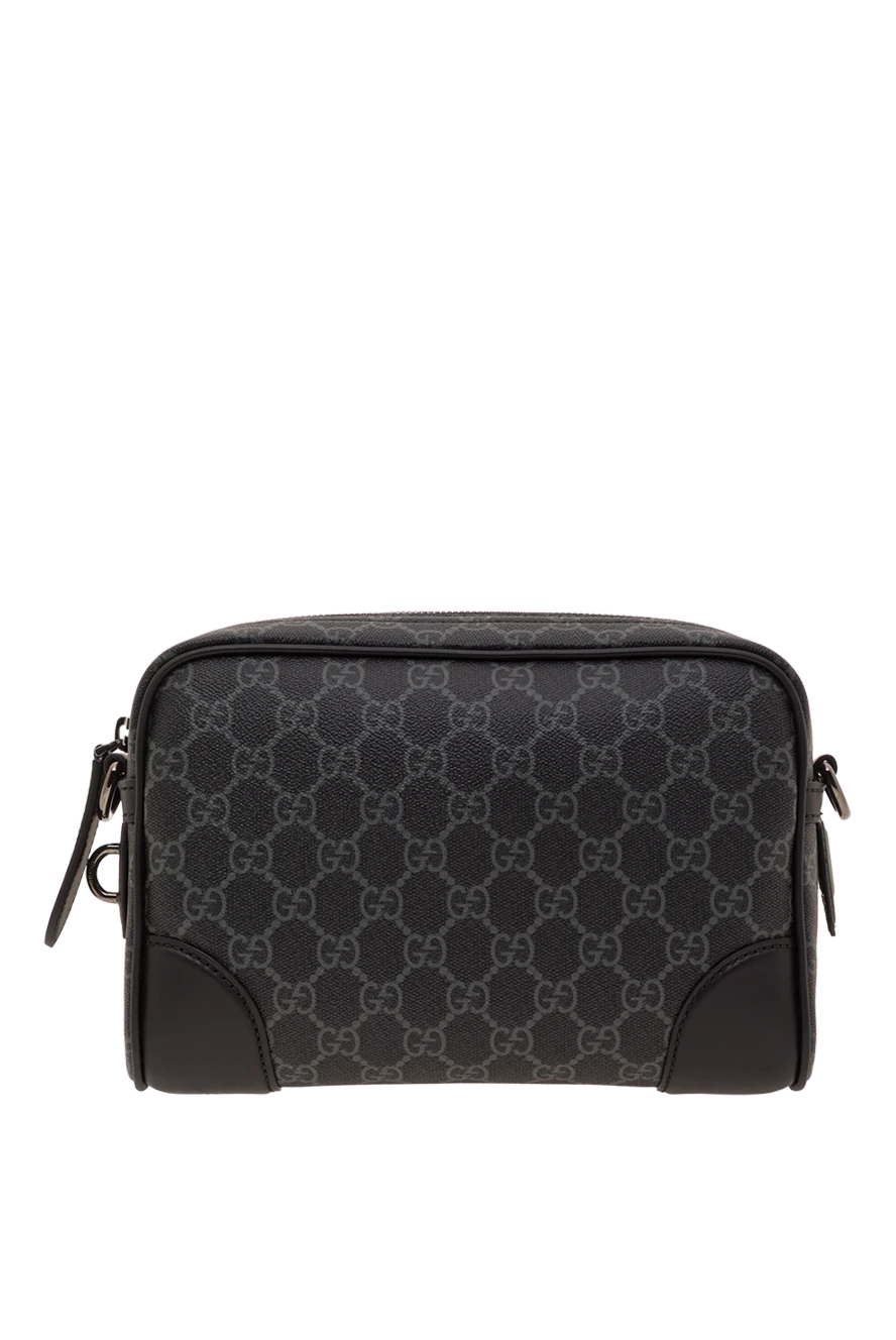 Gucci маленькая сумка через плечо из текстиля gg monogram черного цвета 192766 - фото 1