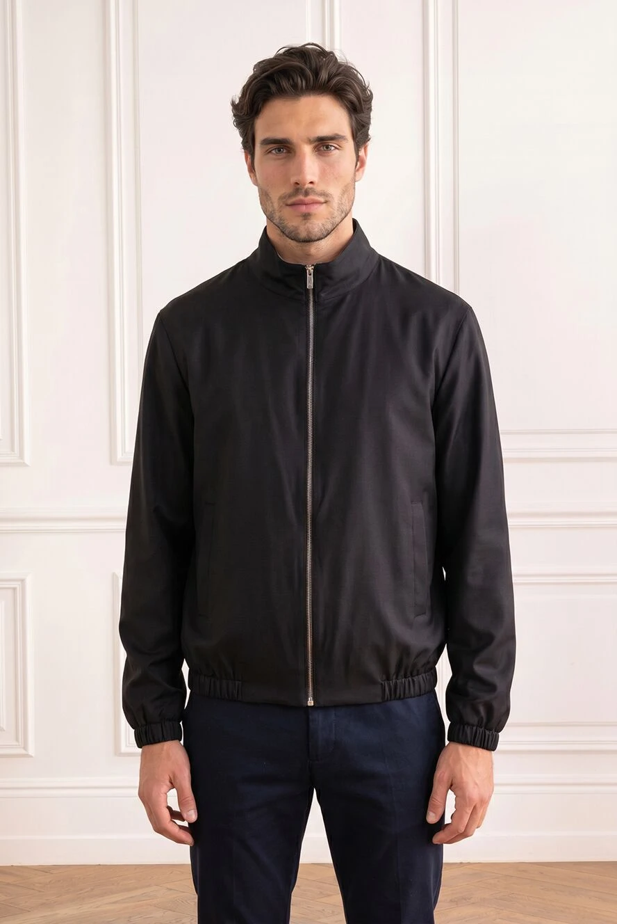 Gucci men's classic black bomber jacket 192770 - photo 1