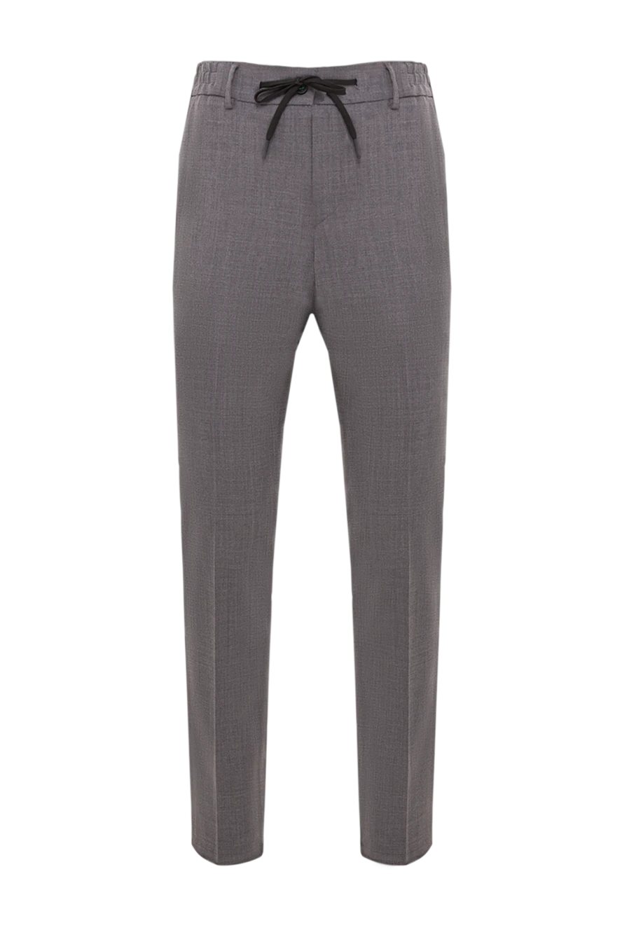 Berwich мужские зауженные брюки серого цвета в стиле casual smart 192860 - фото 1