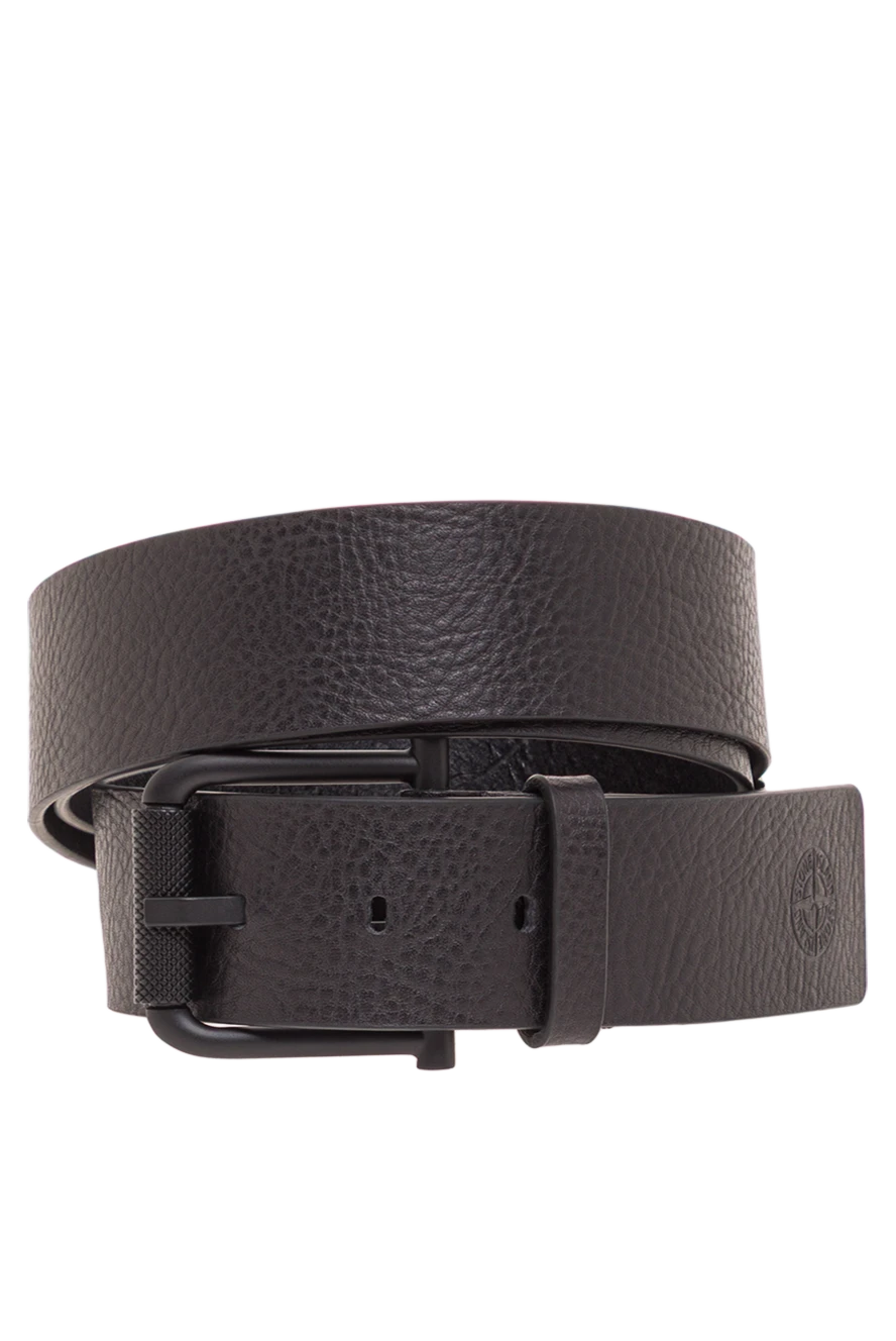 Stone Island grained leather belt with embossed compass logo 192874 - photo 1