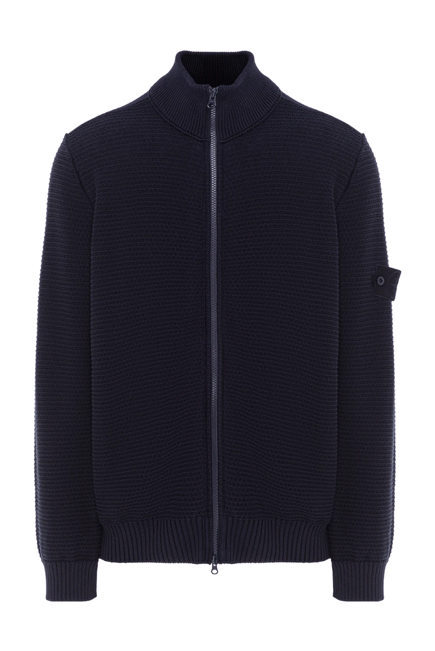 Stone Island a loose-fitting blue zip-up cardigan with pockets. 192880 - photo 1