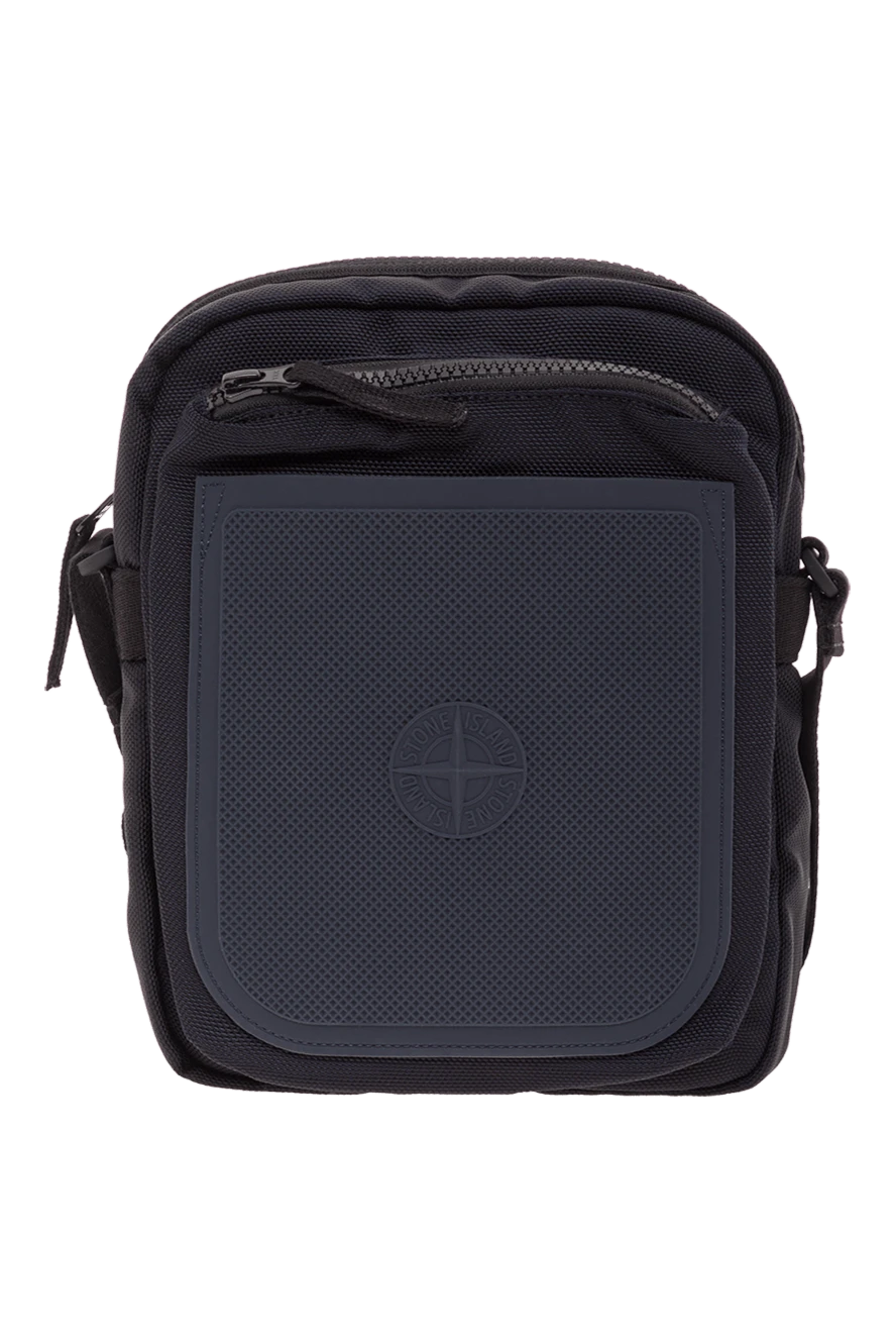 Stone Island синяя сумка-клатч из нейлона с прорезиненным карманом 192902 - фото 1