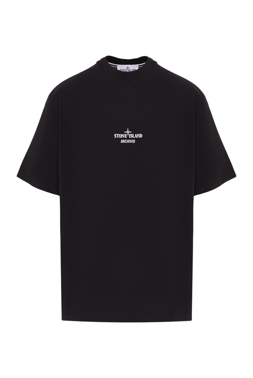 Stone Island regular-fit black t-shirt with archivio print 192939 - photo 1
