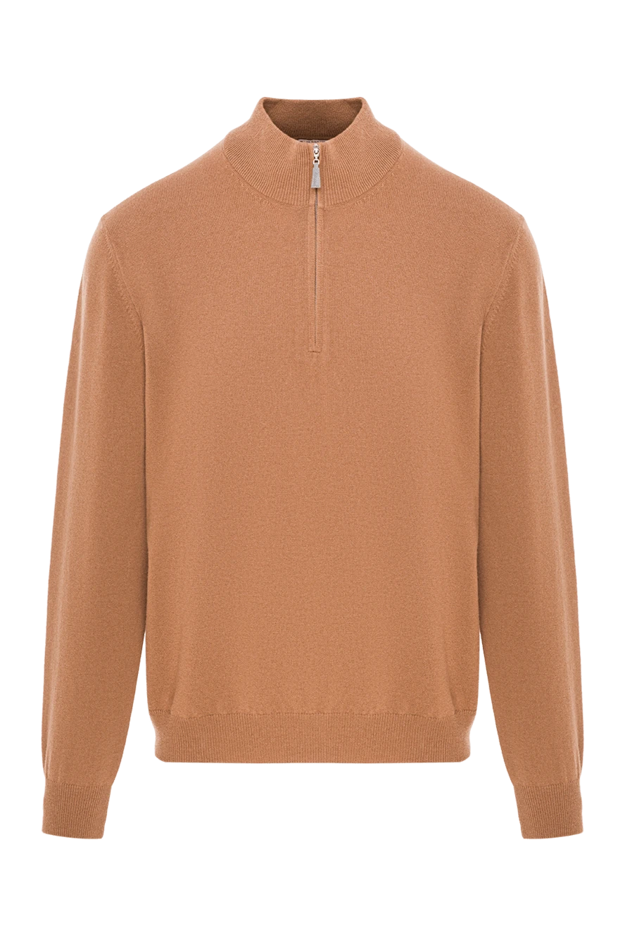 Gran Sasso men's zip-up collar trouser in hazelnut 193078 - photo 1