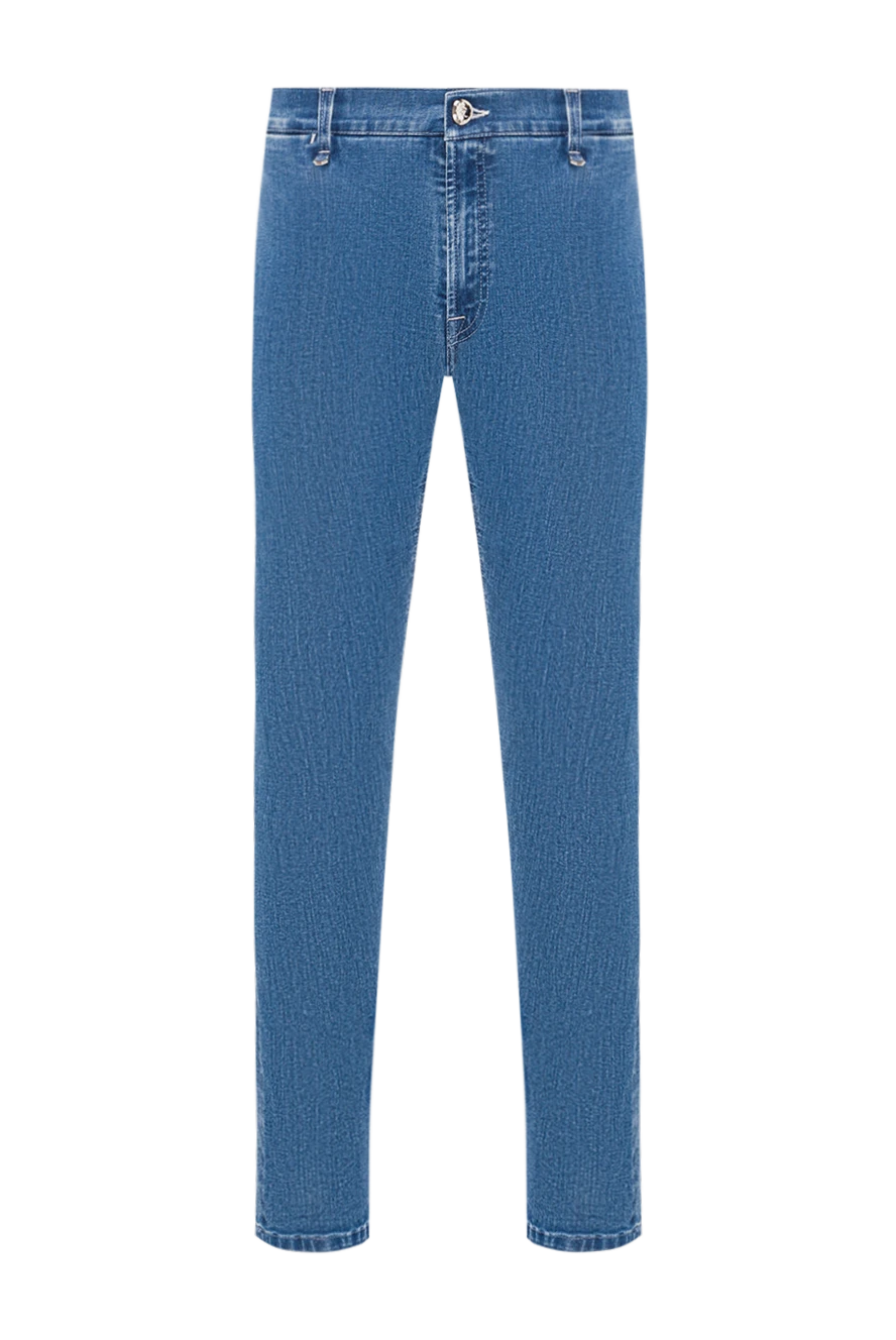 Stefano Ricci класичні джинси slim fit із еластичним поясом синього кольору. 193121 - фото 1