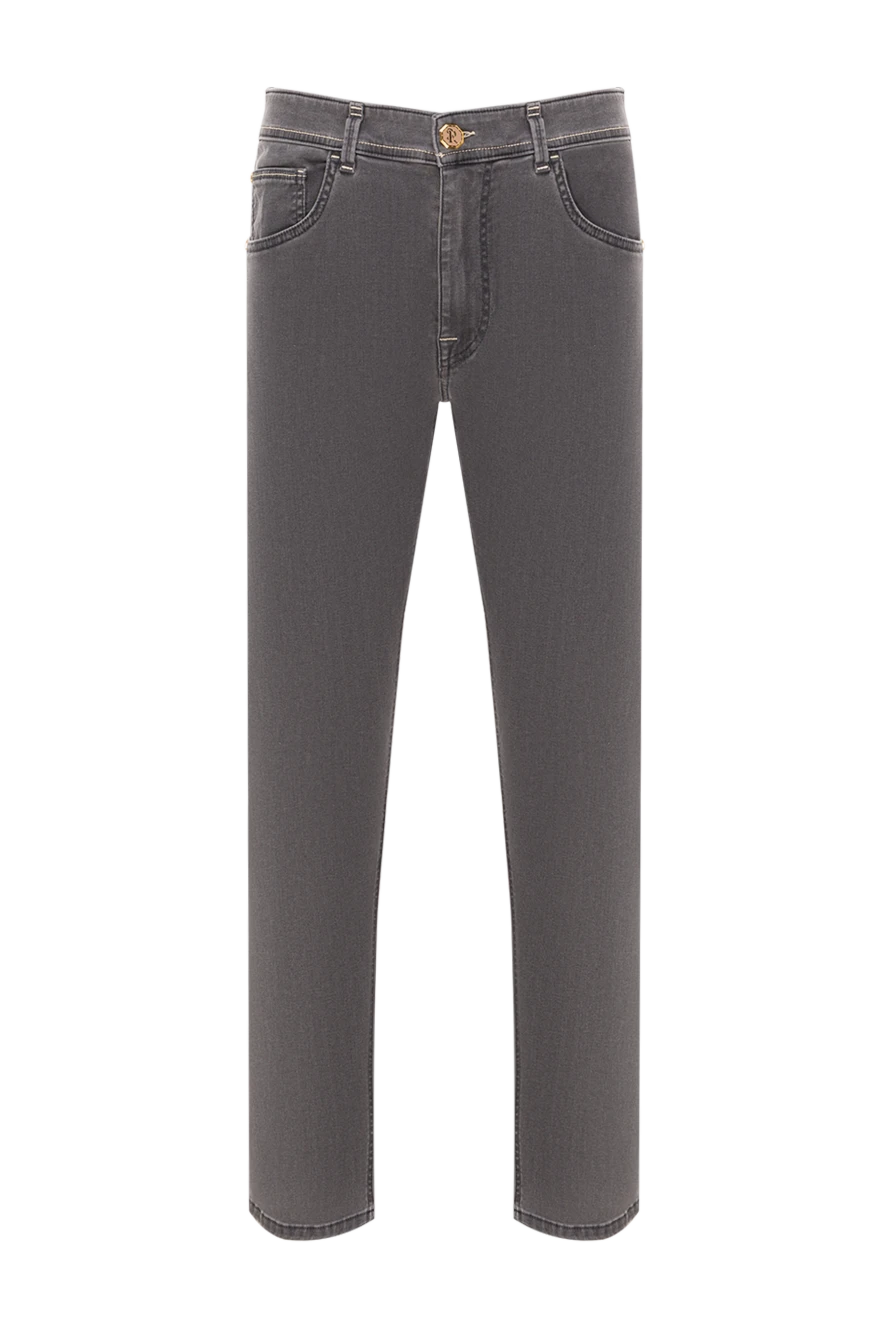 Stefano Ricci gray cotton jeans with contrasting decorative stitching on the pockets 193146 - photo 1