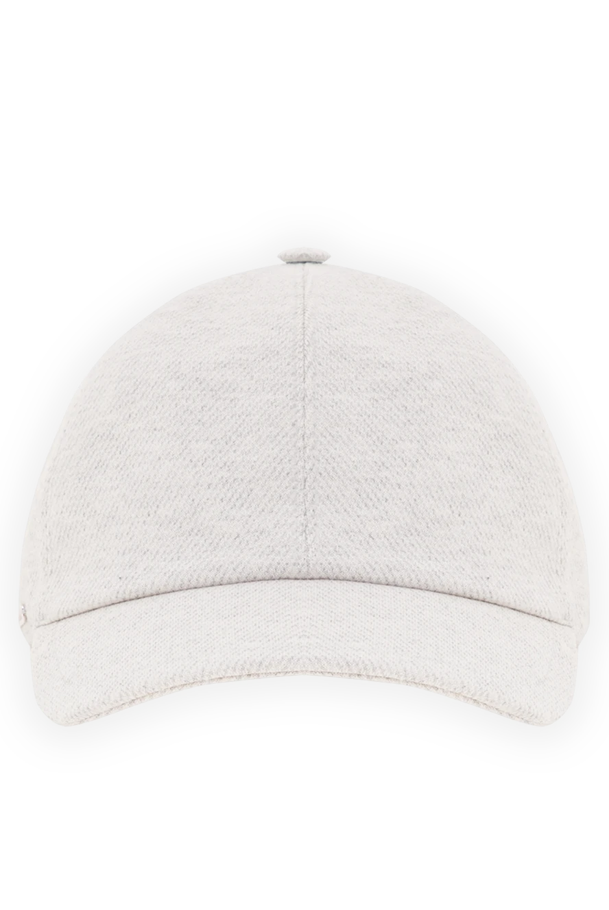 Enrico Mandelli сіра чоловіча кепка із суміші вовни та бавовни 193157 - фото 1