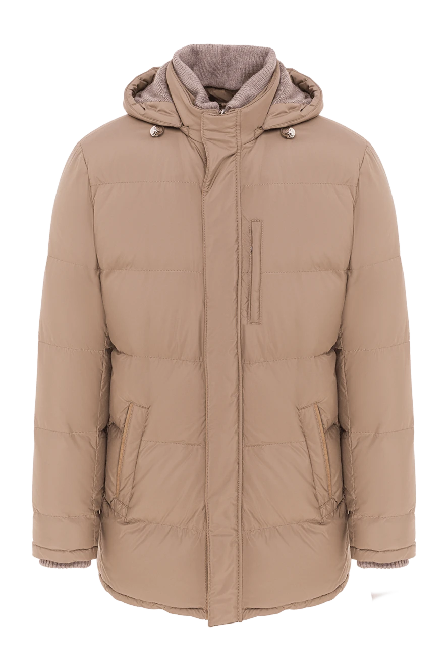 Enrico Mandelli men's beige quilted down jacket with a hood 193190 - photo 1