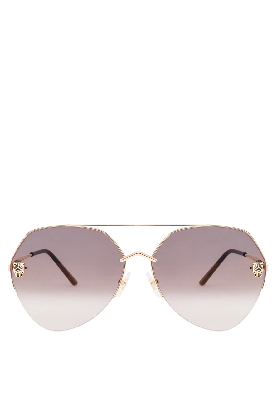 Cartier женские солнцезащитные очки формы авиатор с полуободковой оправой 193232 - фото 1