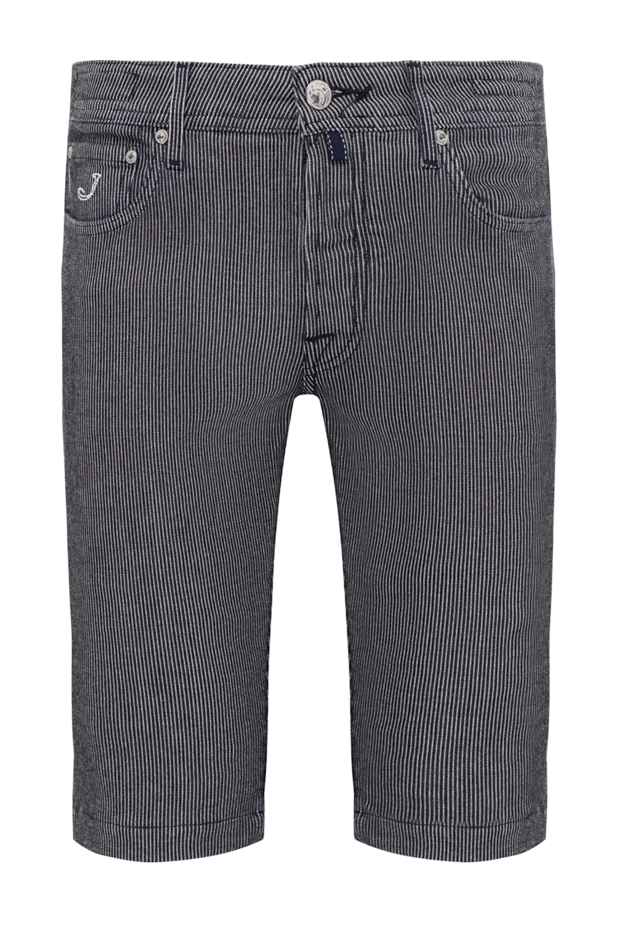 Jacob Cohen men's denim bermuda shorts with thin vertical stripes 193267 - photo 1